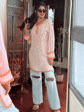Rosy Dusk Chikankari Short Kurta